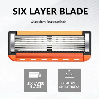 🔥🔥Men's Razor Refill Set + Free Handle – Ultra-Sharp Stainless Blades for Smooth Shave